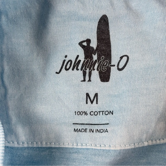Johnnie-O Shirt Medium Striped Crew Neck Pocket Tee Surf Skater Beach Retro F160 - Picture 7 of 8
